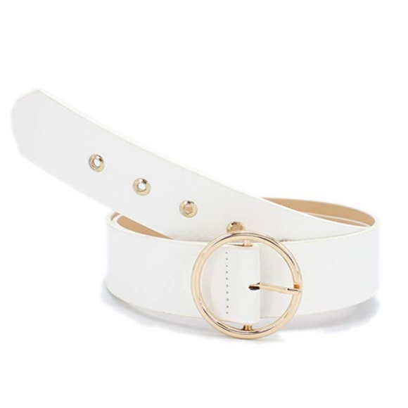 Accessories - Lightly used faux leather white belt. See notes